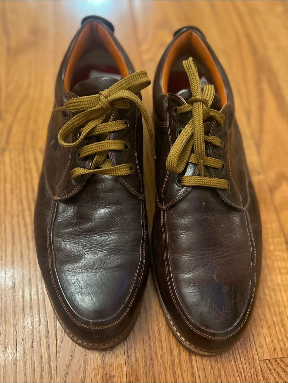 Dieter Kuckelkorn Men's Brown Leather Lace-Up super lijero Shoes 11.5